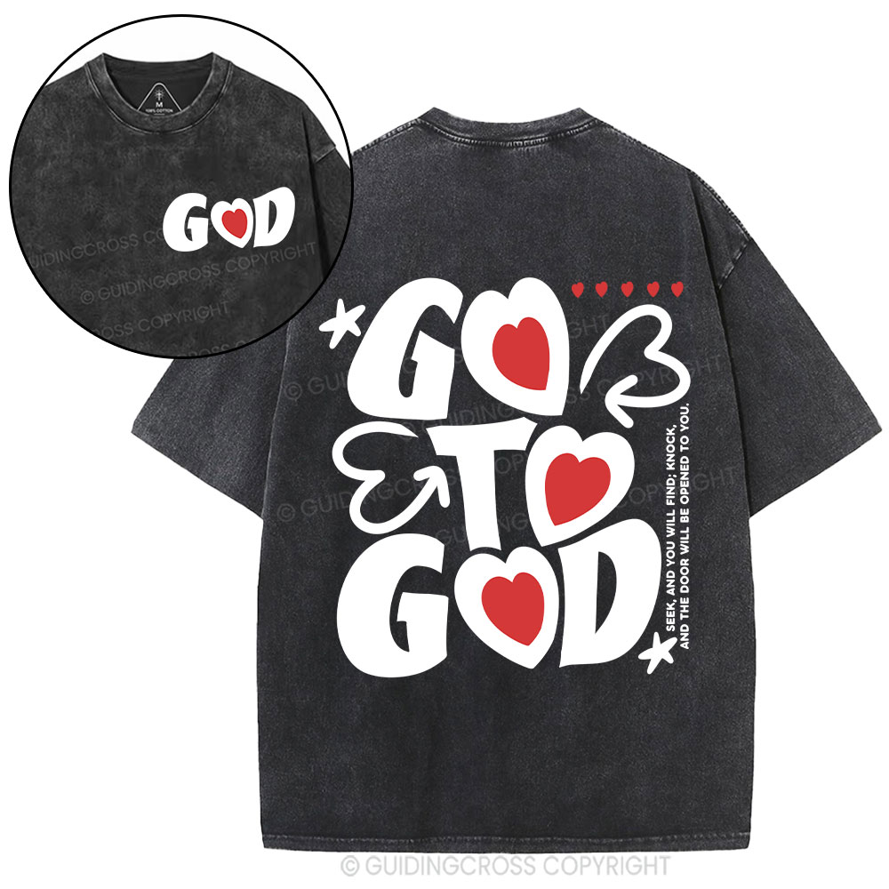 Go To God Christian Washed T-Shirt