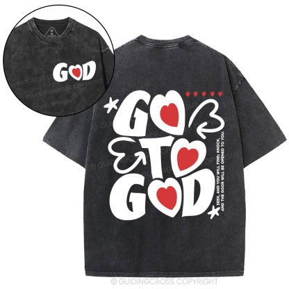 Go To God Christian Washed T-Shirt