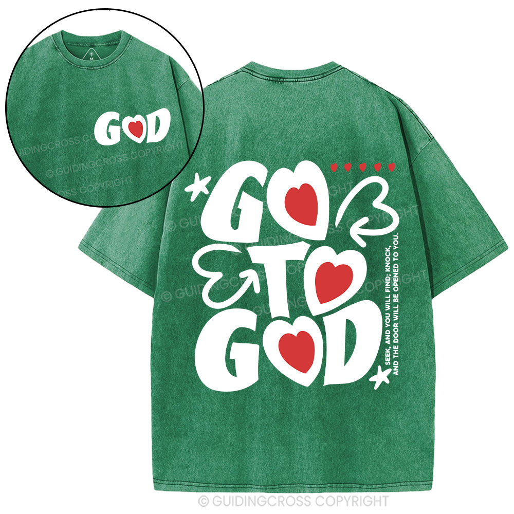 Go To God Christian Washed T-Shirt