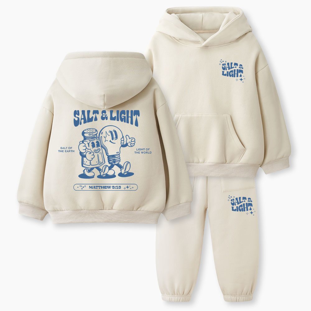 Salt & Light Christian Kid Fleece Hoodie Set