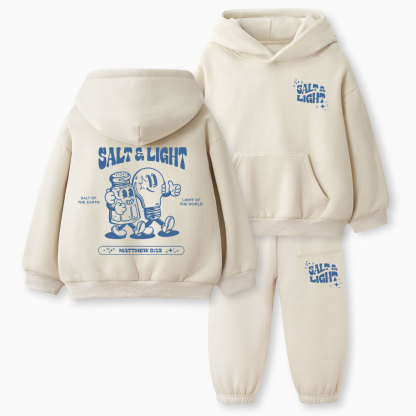 Salt & Light Christian Kid Fleece Hoodie Set