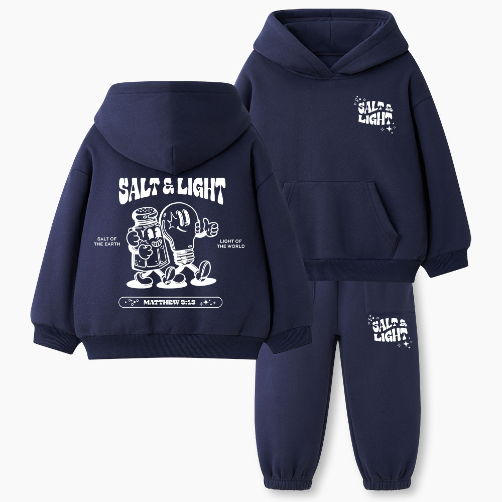 Salt & Light Christian Kid Fleece Hoodie Set