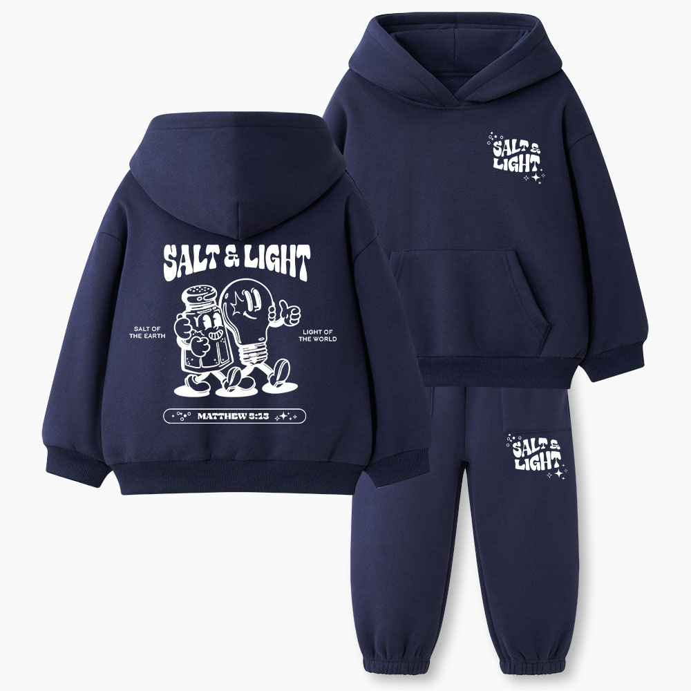 Salt & Light Christian Kid Fleece Hoodie Set