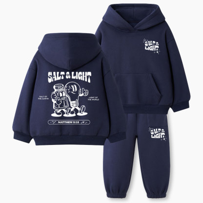 Salt & Light Christian Kid Fleece Hoodie Set