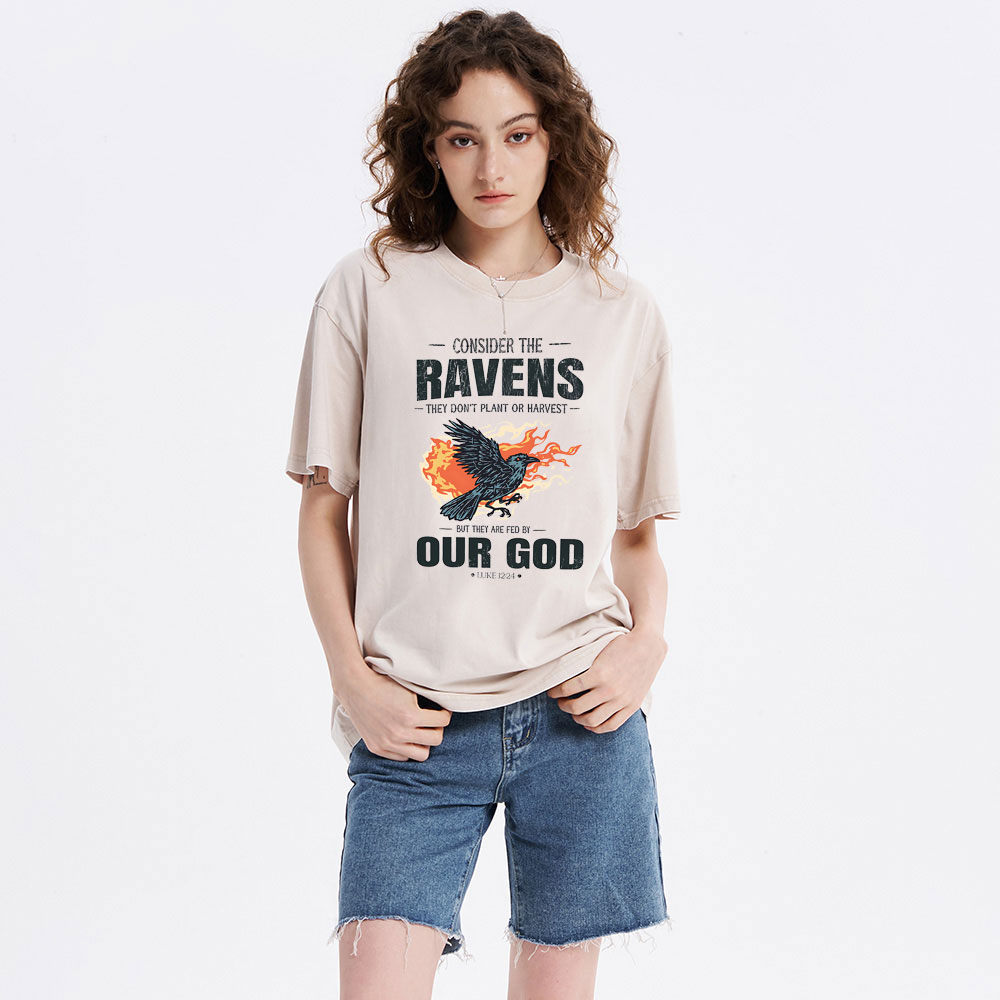 Consider The Ravens Christian Washed T-Shirt