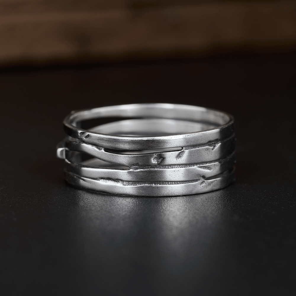 Silver Cross Ring Christian Sterling Silver Band Ring