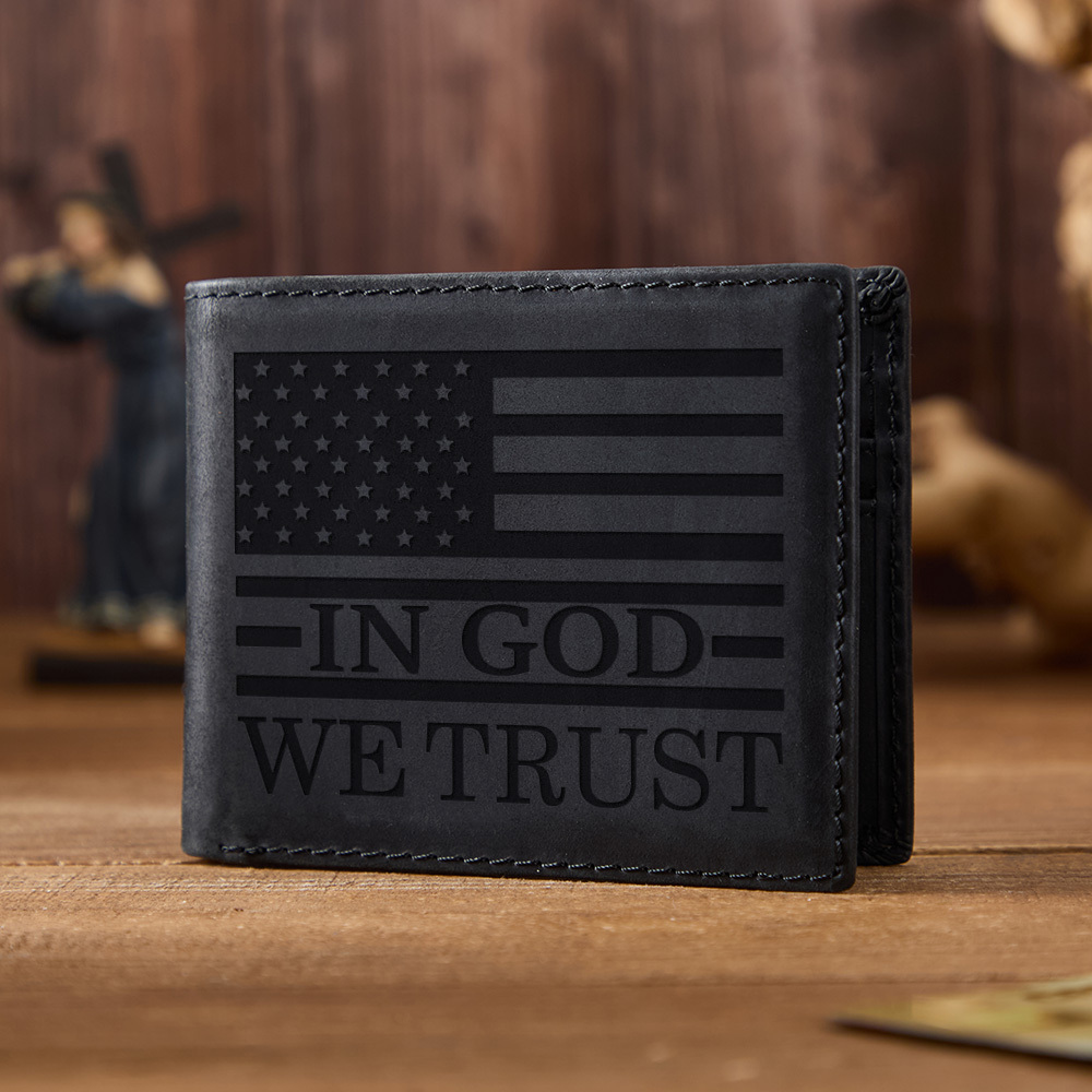 In God We Trust Leather Wallet