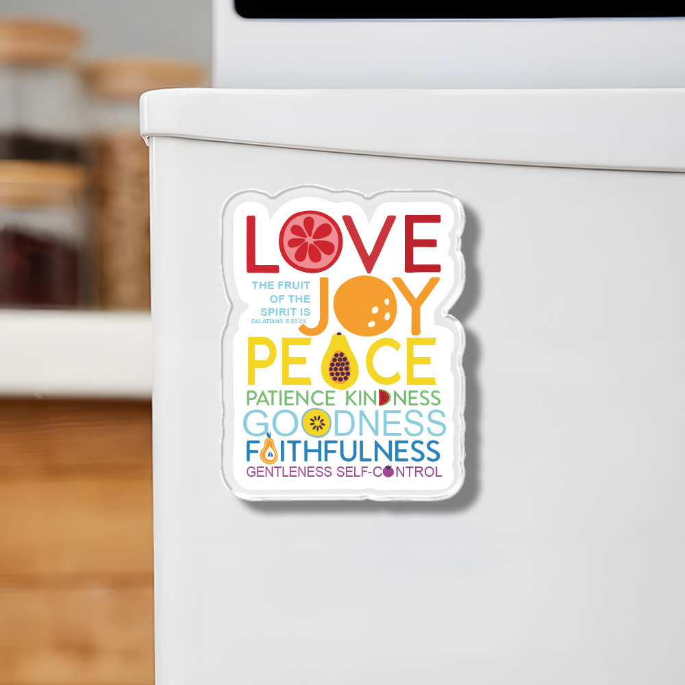 The Fruit Of Spirit Acrylic Refrigerator Magnets
