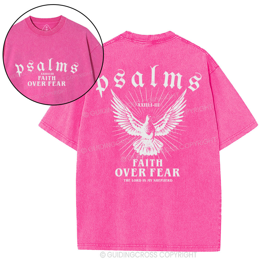 Faith Over Fear Christian Washed T-Shirt