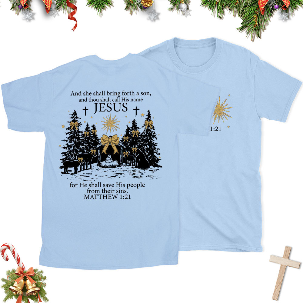 Jesus Nativity Christian Christmas T-Shirt