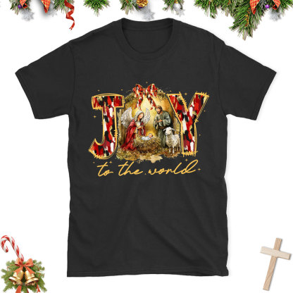 Joy To The World Christian Christmas T-Shirt