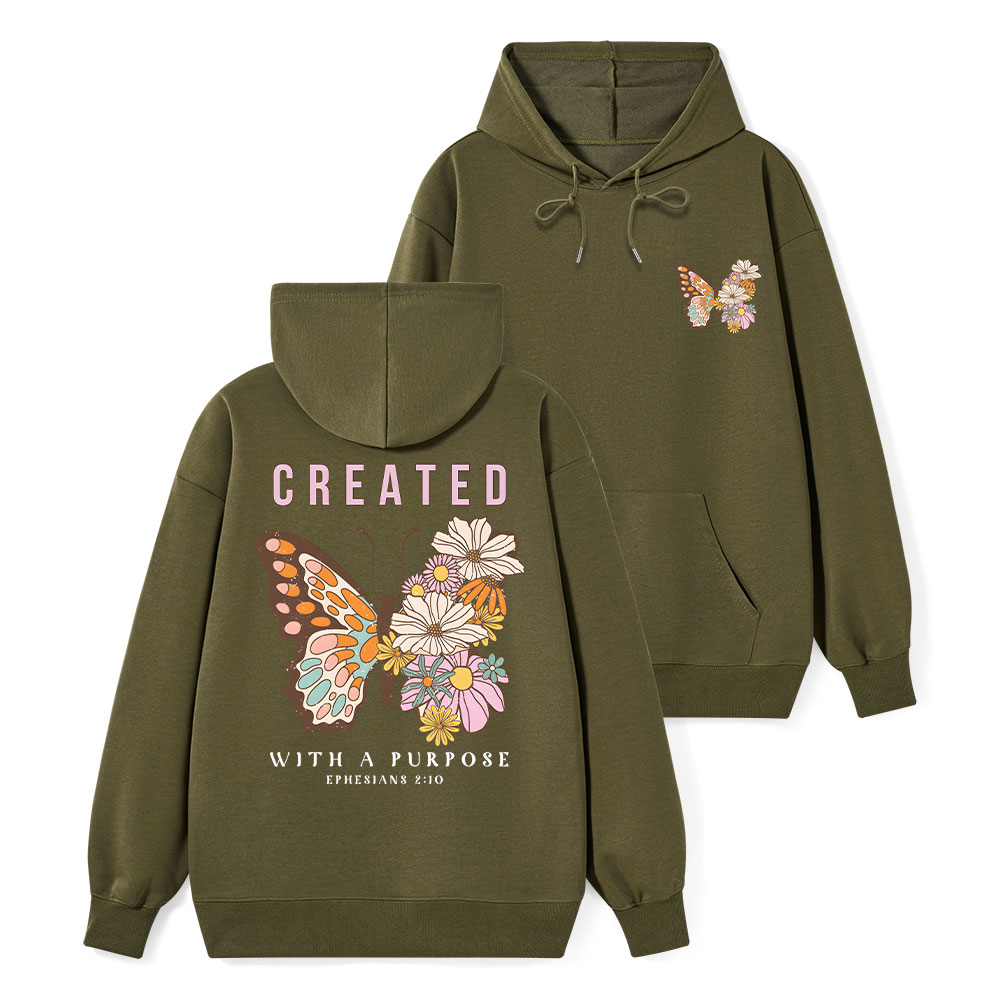 Created With Purpose Classic Christian Hoodie