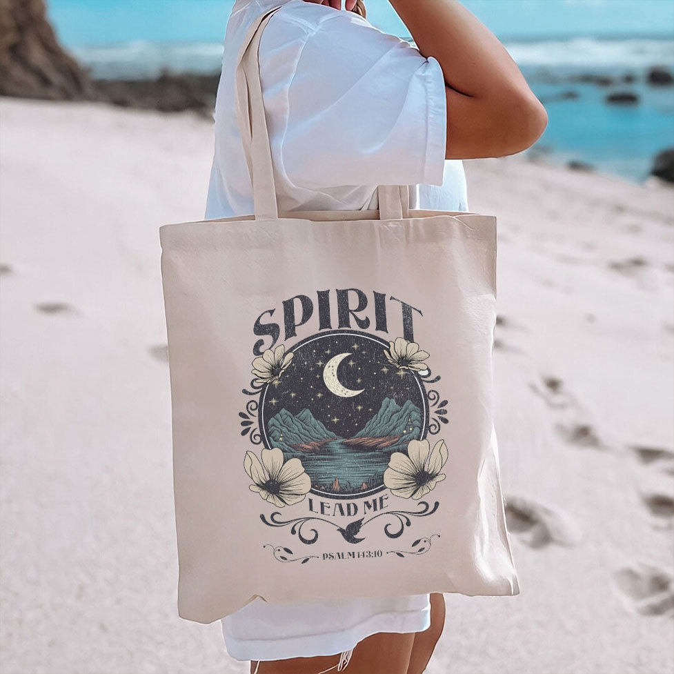 Spirit Lead Me Christian Canvas Tote Bag