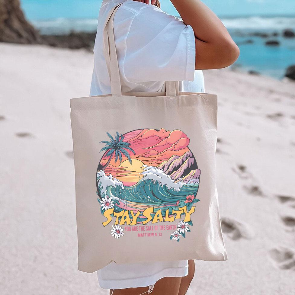 Stay Salty Canvas Tote Bag