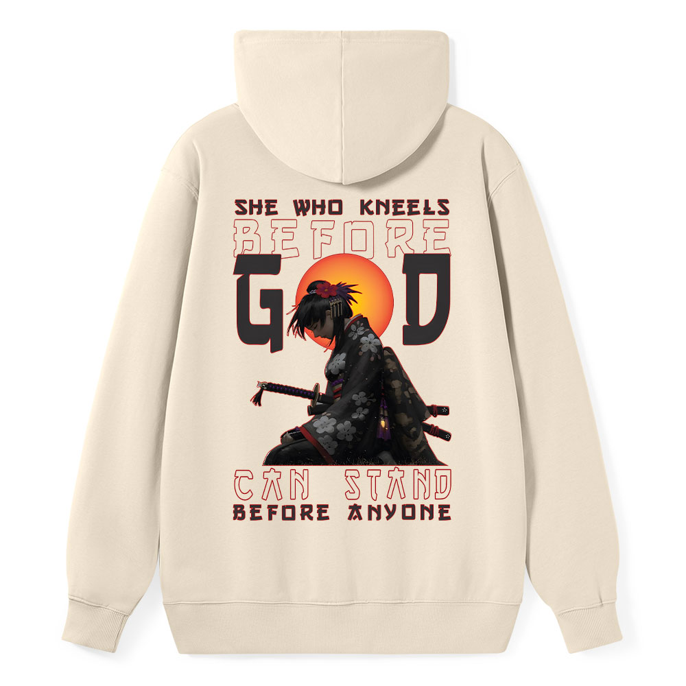 She Who Kneels Before God Classic Christian Hoodie