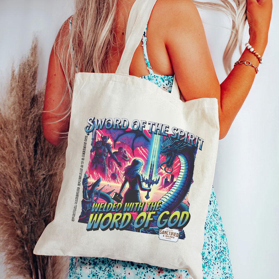 Sword Of The Spirit Christian Canvas Tote Bag
