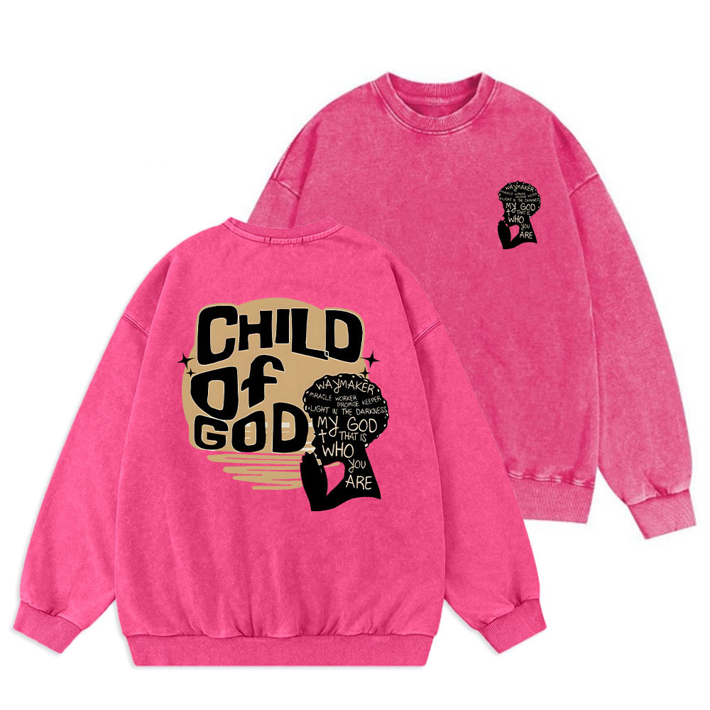 Child Of God Christian Washed Sweatshirt