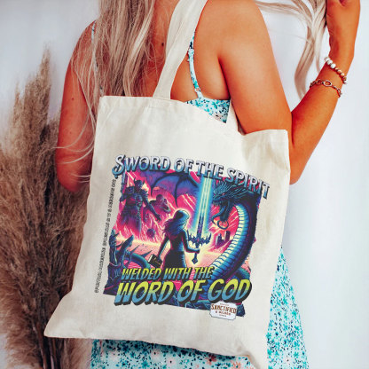 Sword Of The Spirit Christian Canvas Tote Bag