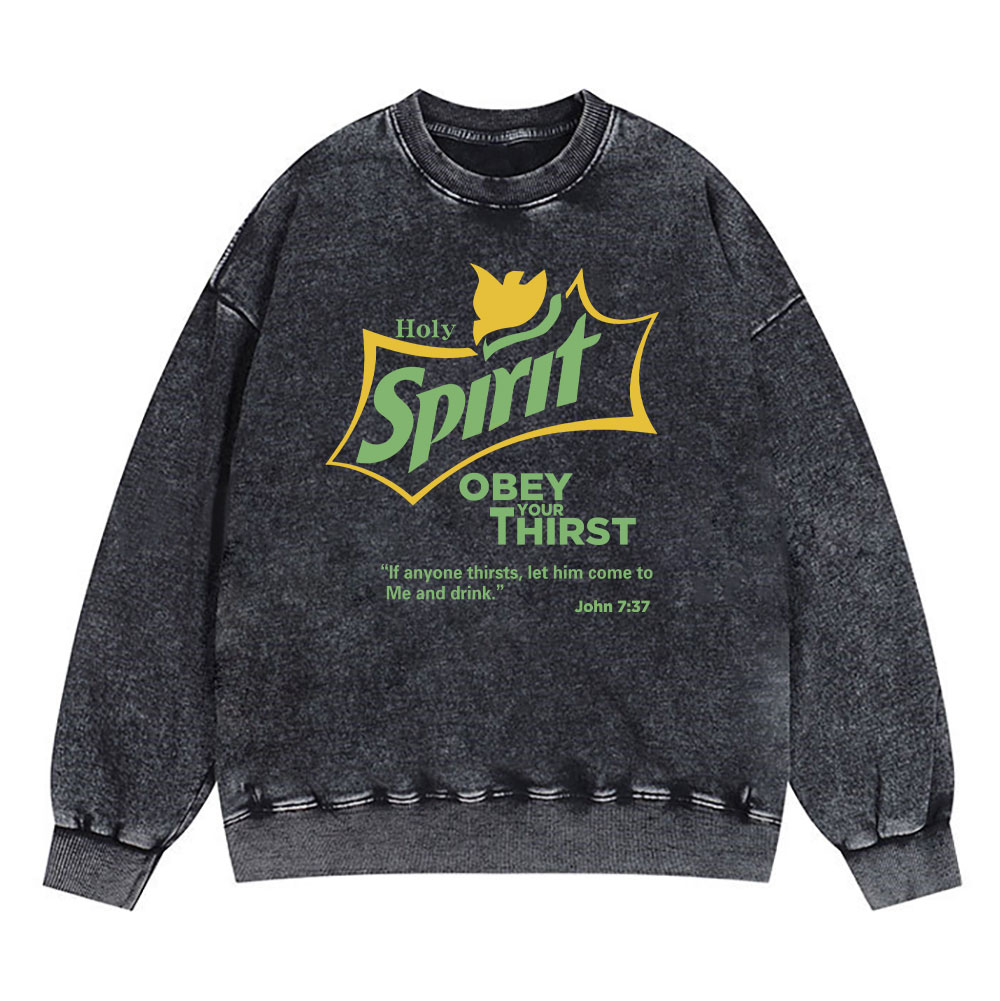Holy Spirit Christian Washed Sweatshirt