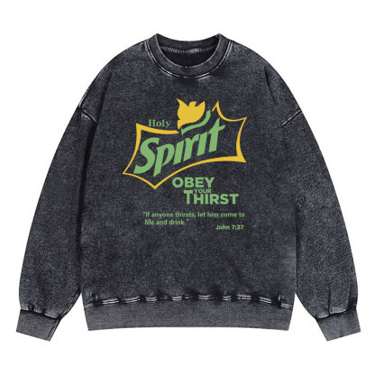 Holy Spirit Christian Washed Sweatshirt