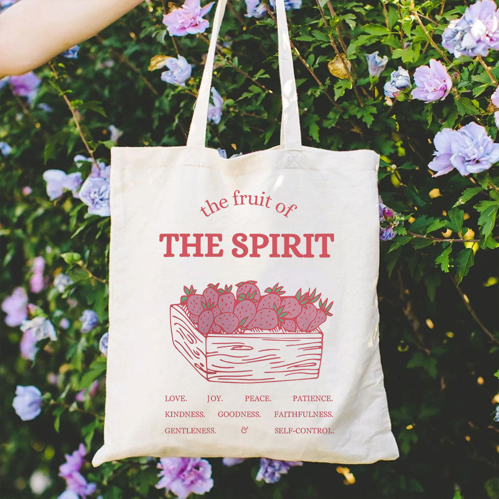 The Fruit Of The Spirit Christian Canvas Tote Bag