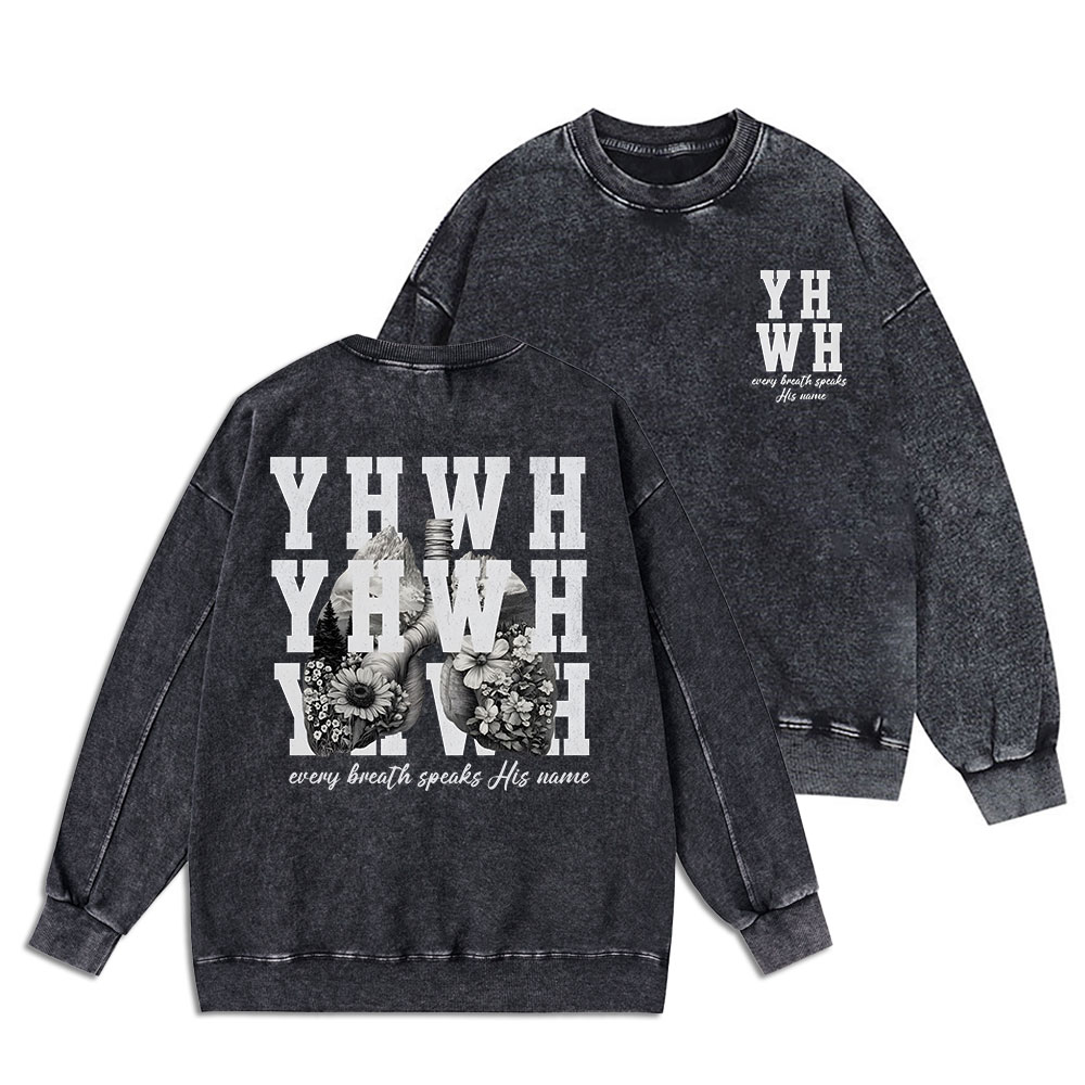 YHWH Christian Washed Sweatshirt