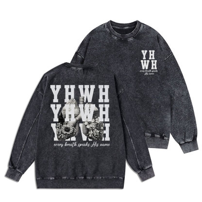 YHWH Christian Washed Sweatshirt