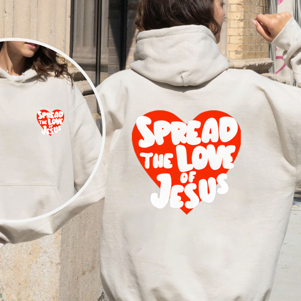 Spread The Love Of Jesus Christian Fleece Hoodie Set