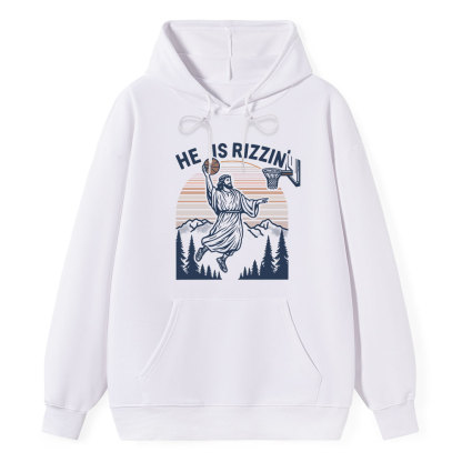 He Is Rizzen Classic Christian Hoodie