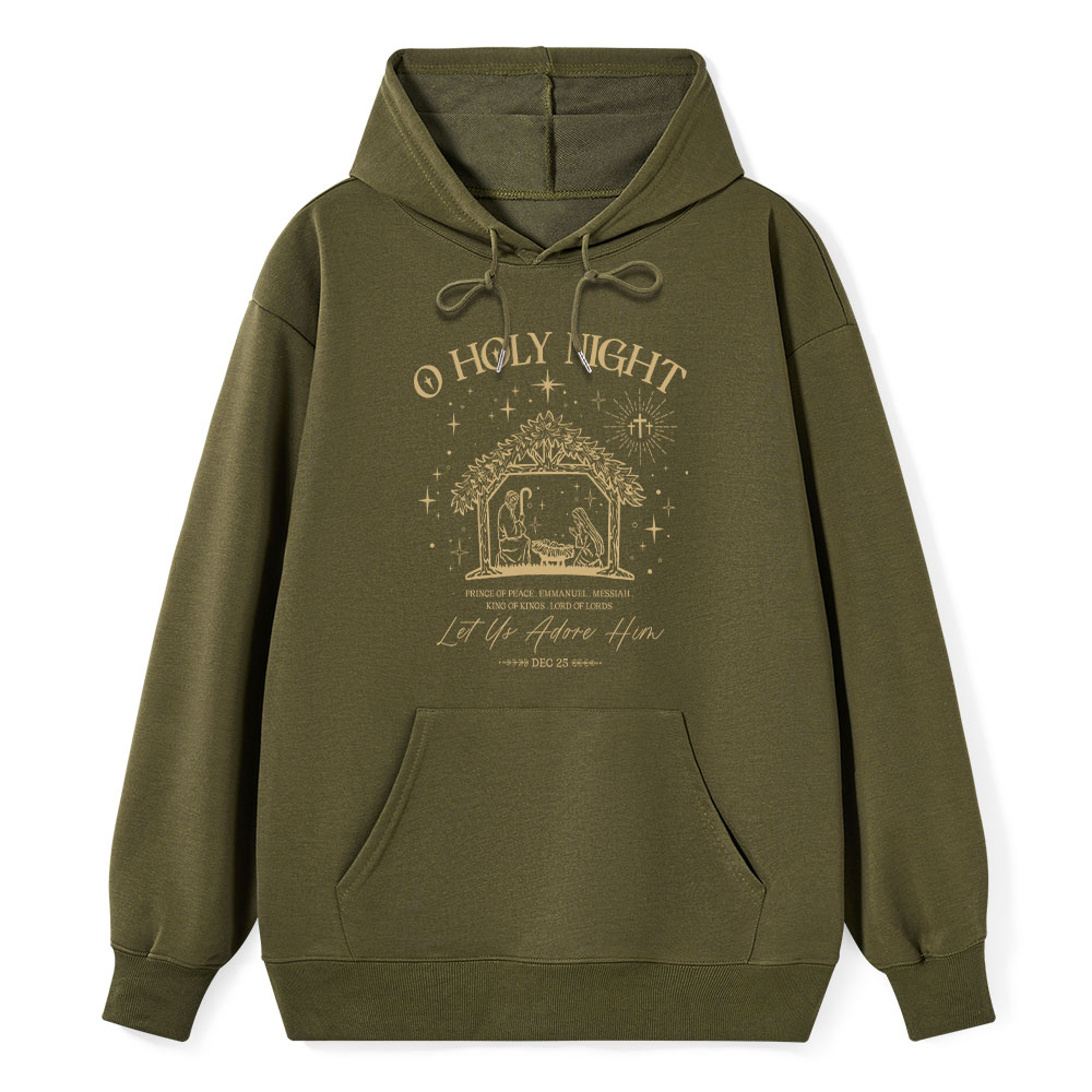 O Holy Night Let Us Adore Him Classic Christian Hoodie