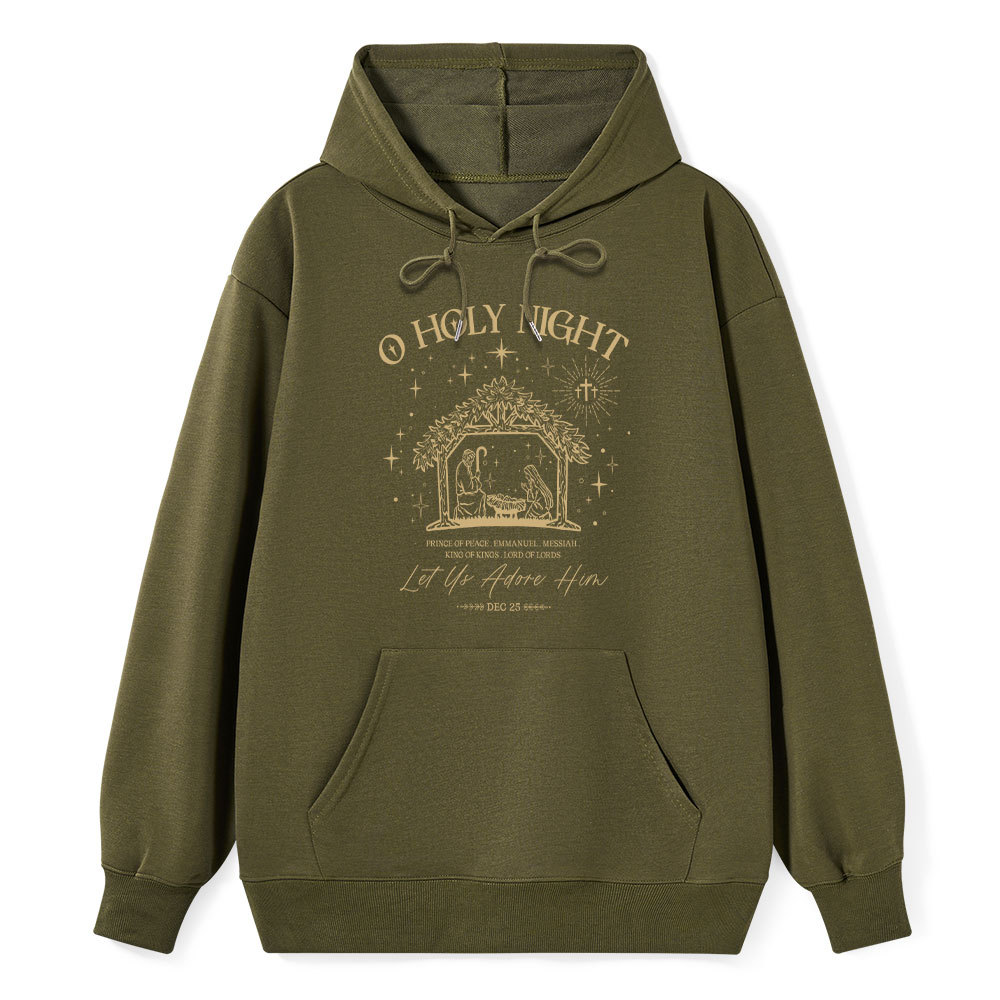 O Holy Night Let Us Adore Him Classic Christian Hoodie