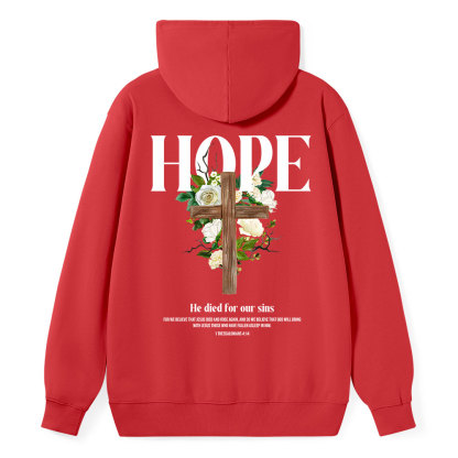 He Died For Our Sins Classic Christian Hoodie