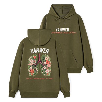 Yahweh Leaf Flower Lung Classic Christian Hoodie