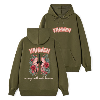 YAHWEH Our Very Breath Speaks Classic Christian Hoodie