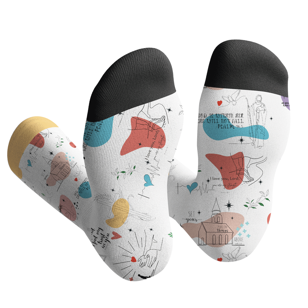 When I Am Afraid Christian Socks