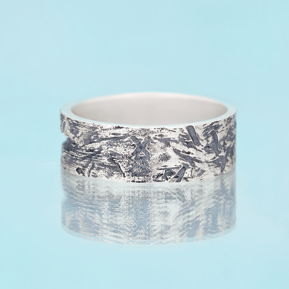 Rustic Cross Ring Christian Sterling Silver Band Ring