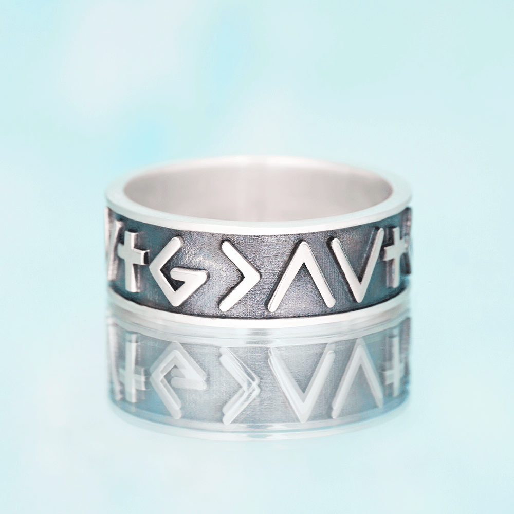 God Is Greater Than The Highs and Lows Sterling Silver Band Ring