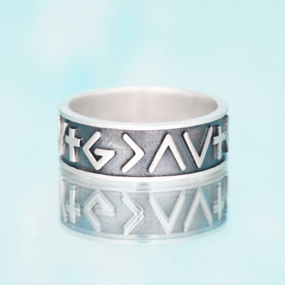 God Is Greater Than The Highs and Lows Sterling Silver Band Ring