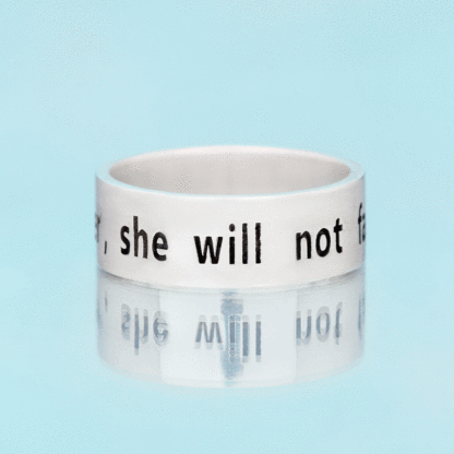 God is within Her - Bible Verse Psalm 46:5 Sterling Silver Band Ring
