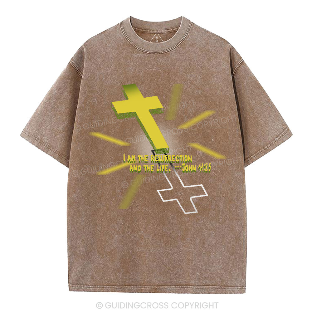 I Am The Resurrection Christian Washed T-Shirt