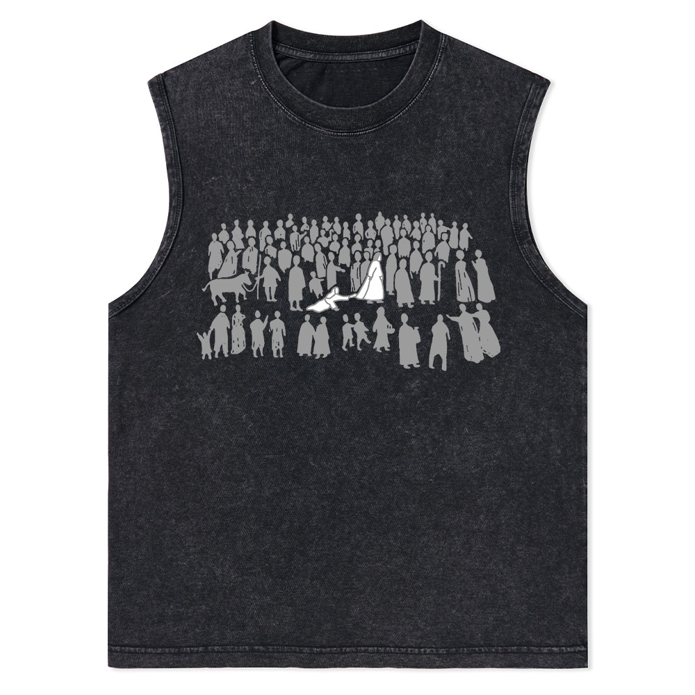 By His Wounds Christian Washed sleeveless Tee