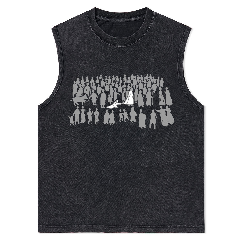 By His Wounds Christian Washed sleeveless Tee
