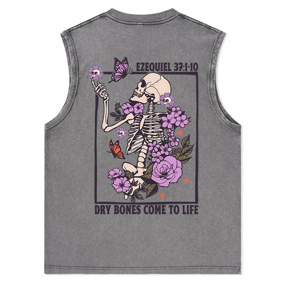 Dry Bones Come To Life Christian Washed sleeveless Tee