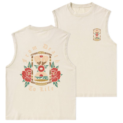 From Death To Life Christian Washed sleeveless Tee