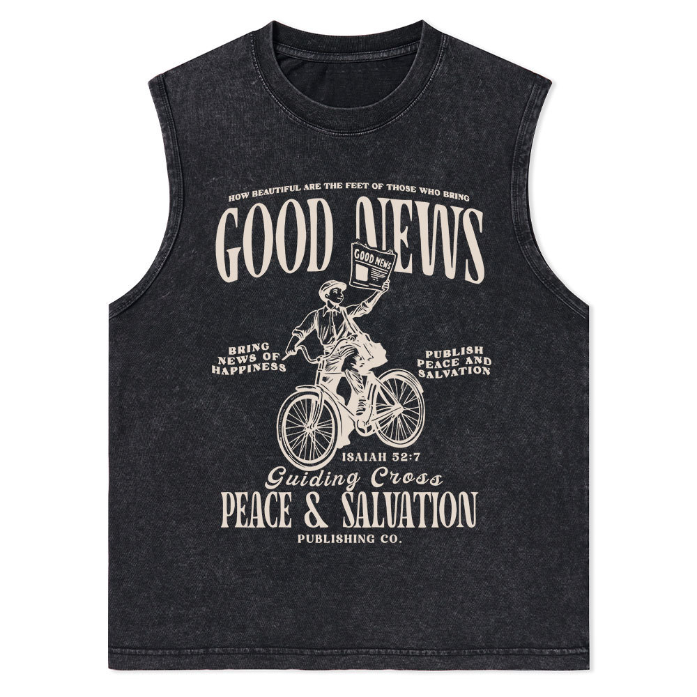 Good News Christian Washed sleeveless Tee