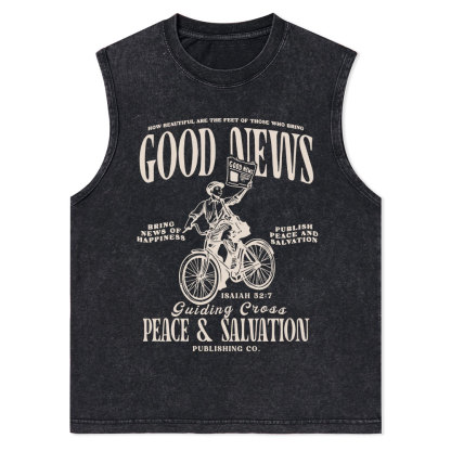 Good News Christian Washed sleeveless Tee