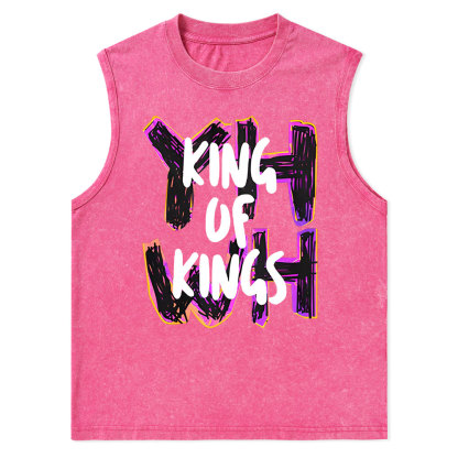 King Of Kings Christian Washed sleeveless Tee