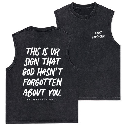 Not Forsaken Christian Washed sleeveless Tee