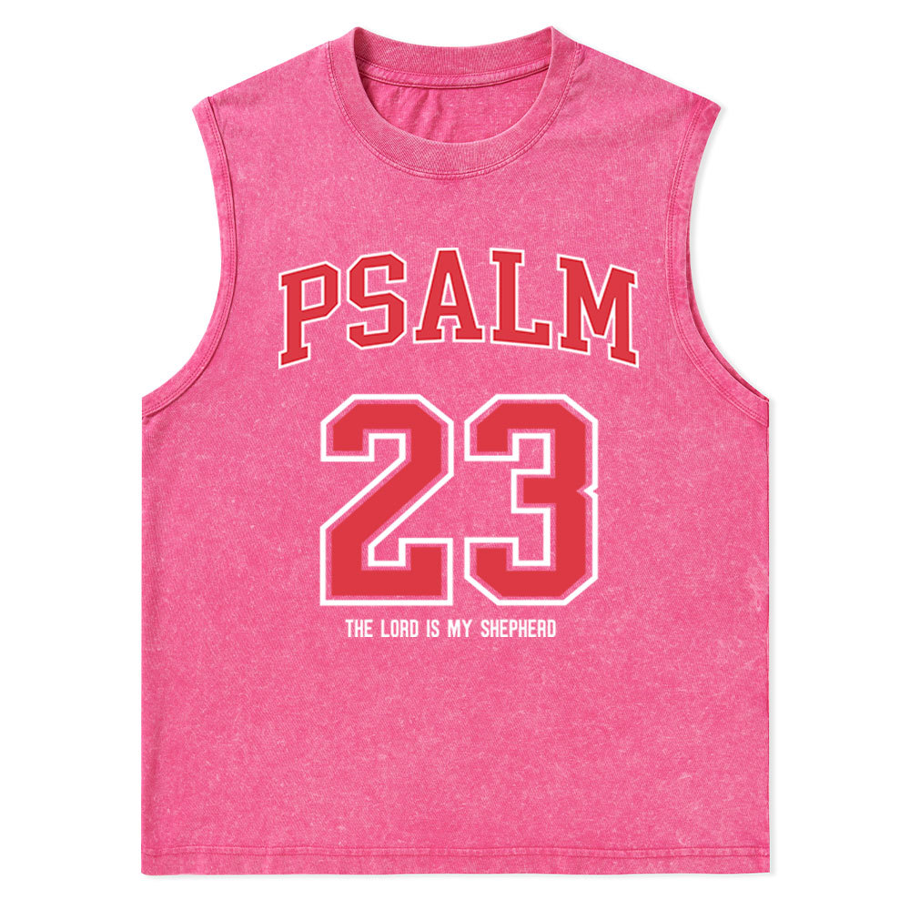 Psalm 23 Christian Washed sleeveless Tee