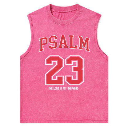 Psalm 23 Christian Washed sleeveless Tee